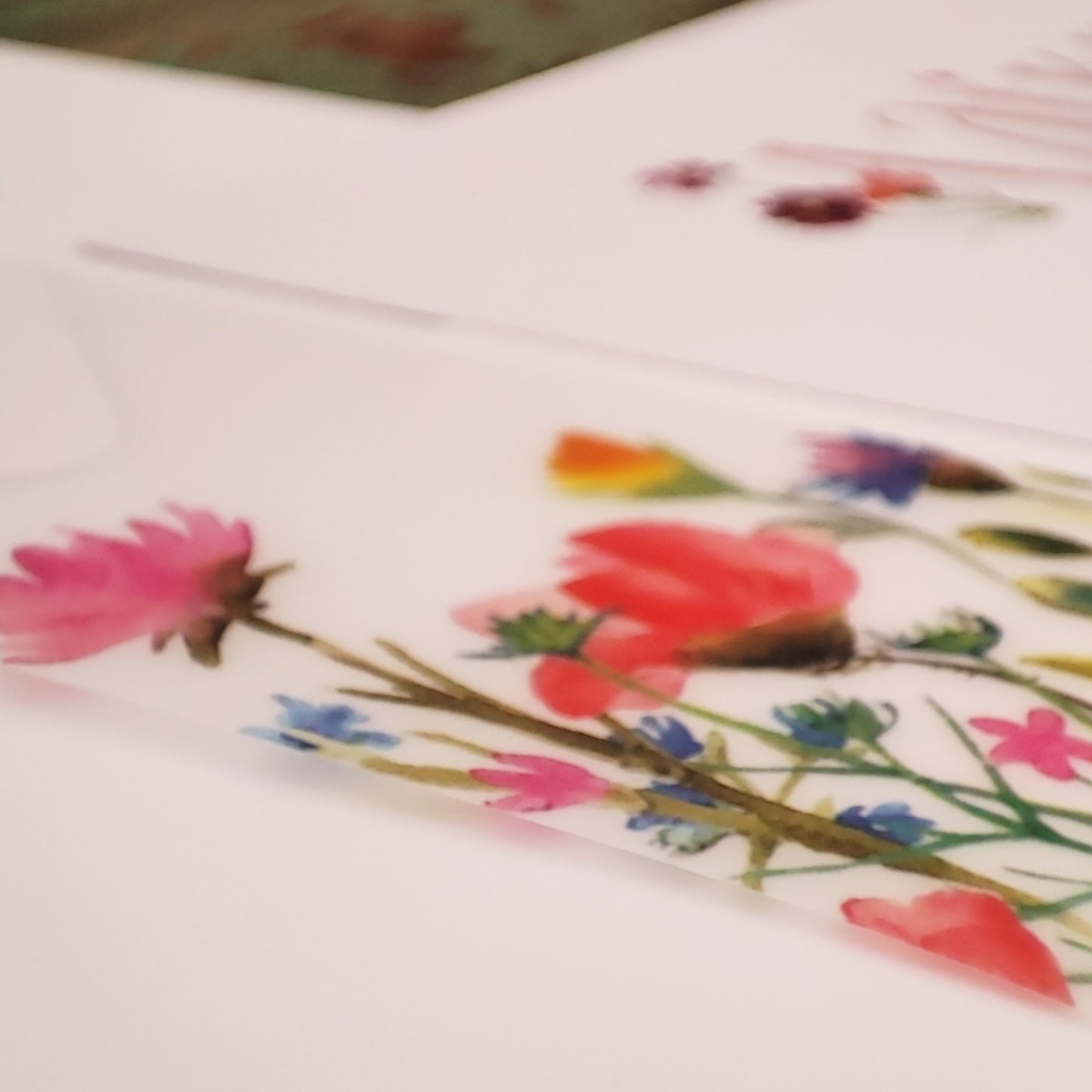 Προσκλητήριο Βάπτισης Field Flowers με Φάκελο & Τρέσα