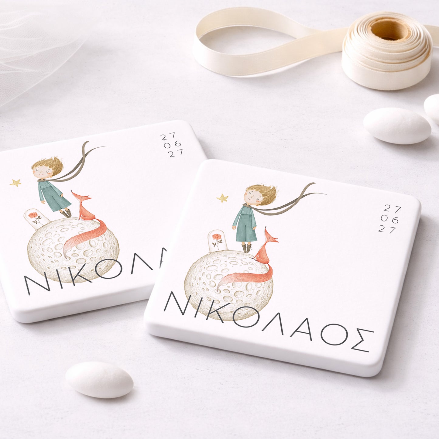 Μπομπονιέρα Πλακάκι Βάπτισης με τον Μικρό Πρίγκιπα