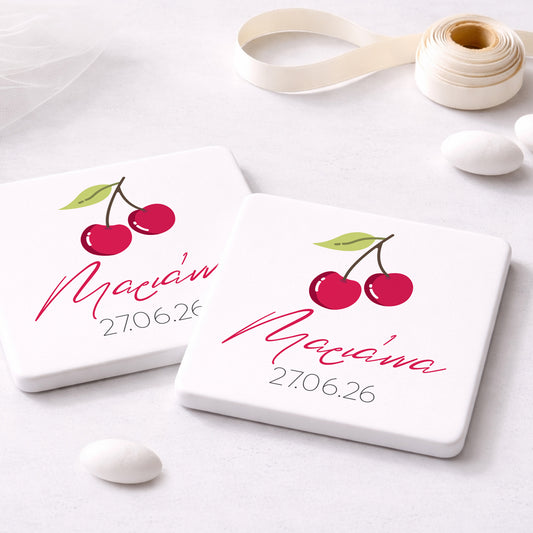 Μπομπονιέρα Βάπτισης Πλακάκι | Cherries
