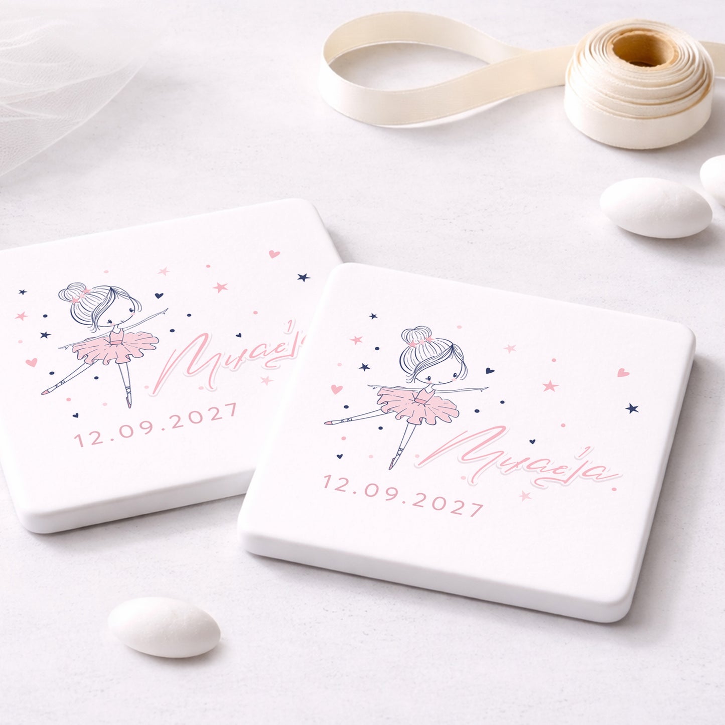 Μπομπονιέρα Βάπτισης Πλακάκι | Ballerina
