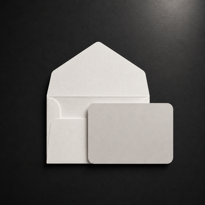 Σετ 5 Mini Cards με Χειροποίητους Άσπρους Φακέλους