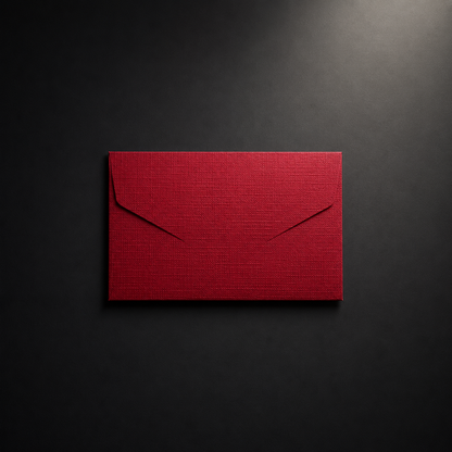 Σετ 5 Mini Gift Cards με Χειροποίητους Classic Red Φακέλους
