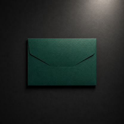 Σετ 5 Mini Gift Cards με Χειροποίητους Forest Green Φακέλους.