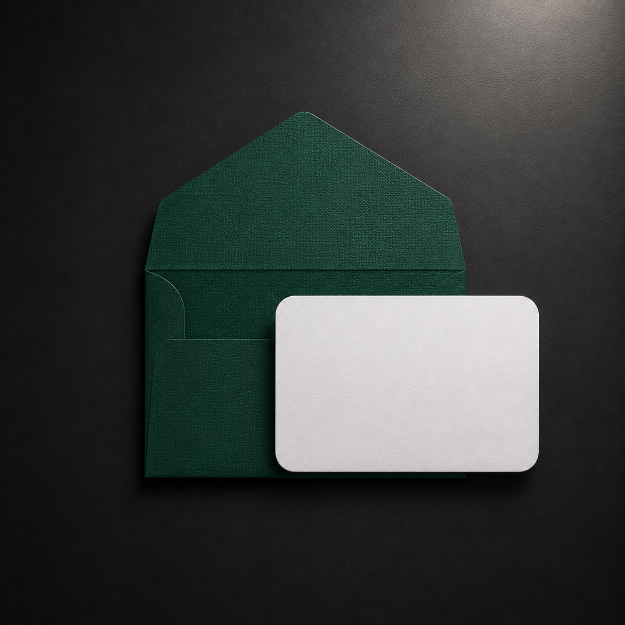 Σετ 5 Mini Gift Cards με Χειροποίητους Forest Green Φακέλους.