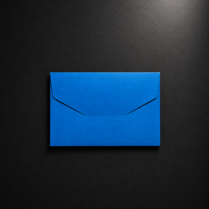 Σετ 5 Mini Cards με Χειροποίητους Royal Blue Φακέλους σε Linen Υφή.
