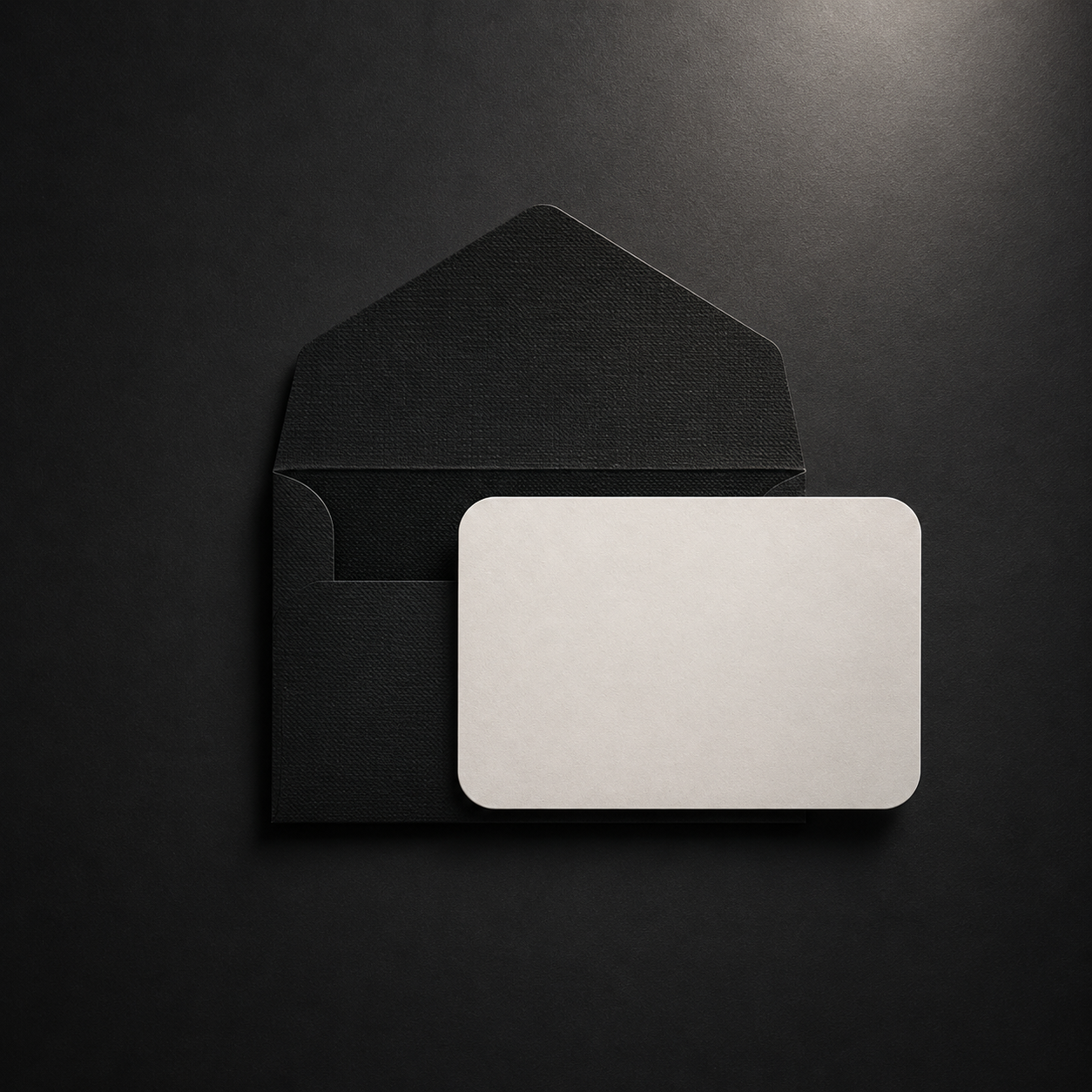 Σετ 6 Mini Gift Cards με Χειροποίητους Μαύρους Φακέλους