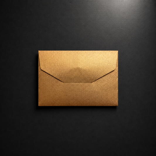 Σετ 5 Mini Gift Cards με Χειροποίητους Copper Pearl Φακέλους