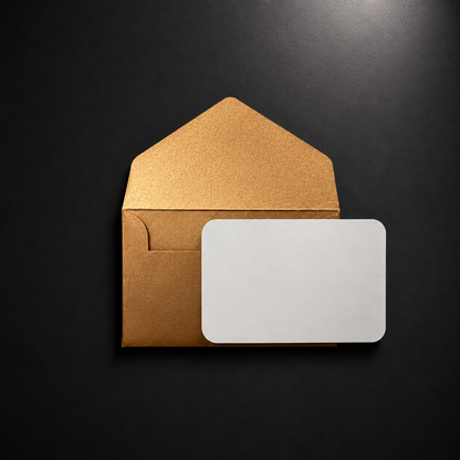 Σετ 5 Mini Gift Cards με Χειροποίητους Copper Pearl Φακέλους