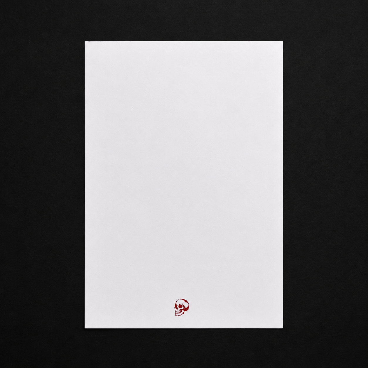 Skull Notepad με Μεταλλική Κόκκινη Θερμοτυπία