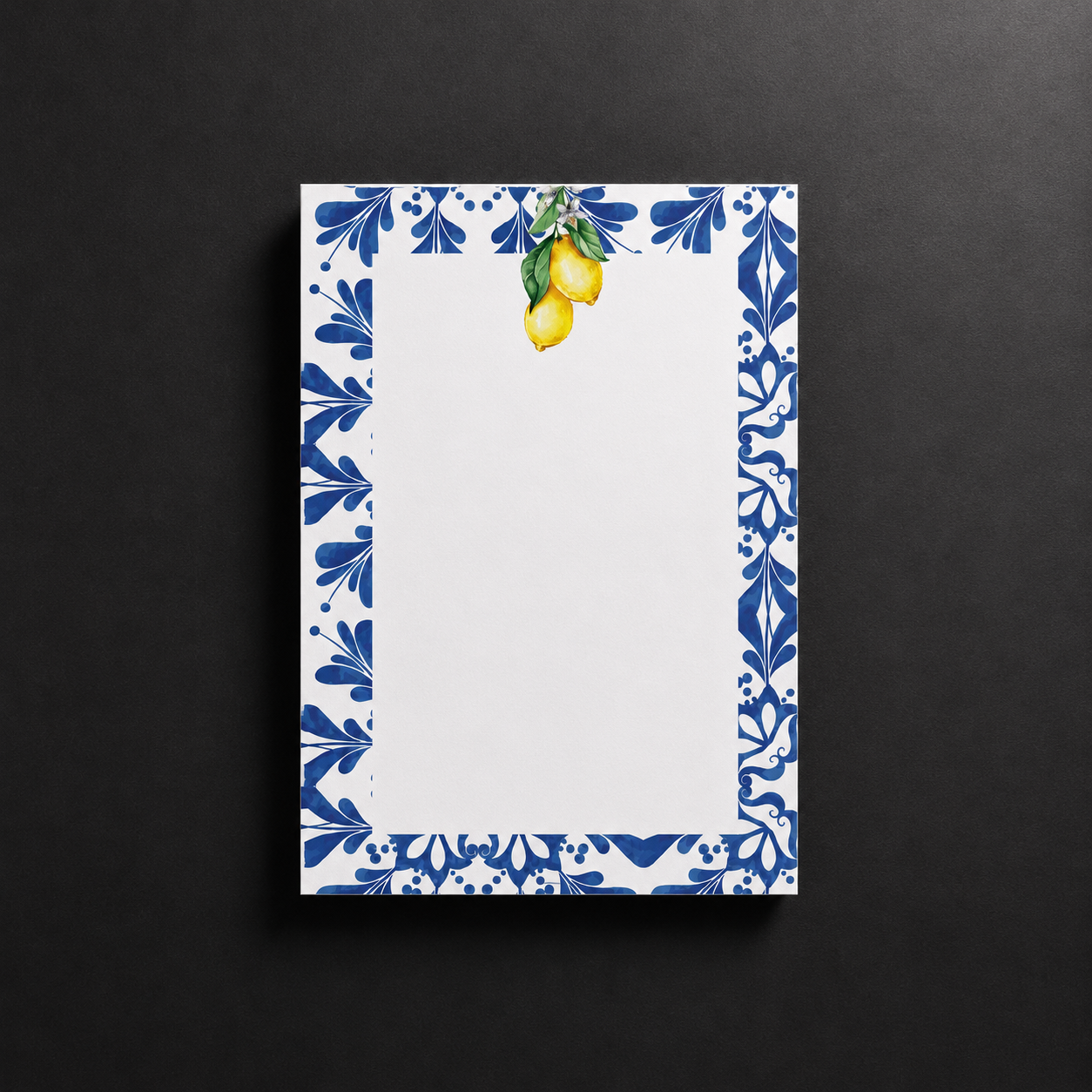 Σετ 6 Notepads Lemon Tile | Μπλοκ Σημειώσεων & Grocery List με Μεσογειακό Σχέδιο
