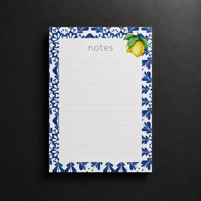 Σετ 6 Notepads Lemon Tile | Μπλοκ Σημειώσεων & Grocery List με Μεσογειακό Σχέδιο