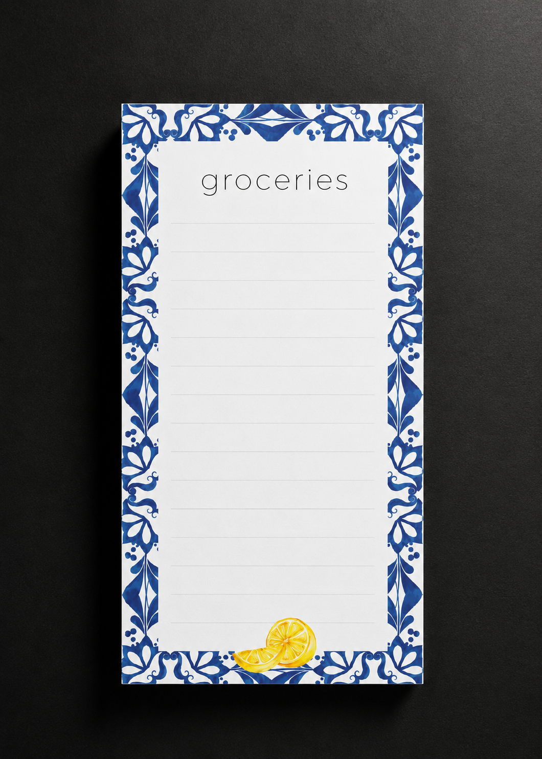 Σετ 6 Notepads Lemon Tile | Μπλοκ Σημειώσεων & Grocery List με Μεσογειακό Σχέδιο