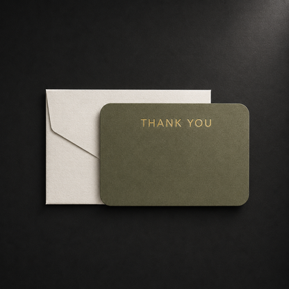 Σετ 6 Thank You Cards με Χειροποίητους Φακέλους – Συλλογή Χρωμάτων