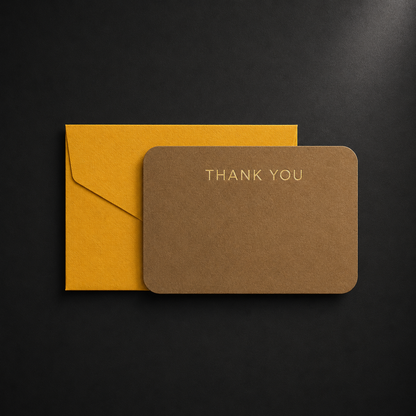 Σετ 6 Thank You Cards με Χειροποίητους Φακέλους – Συλλογή Χρωμάτων
