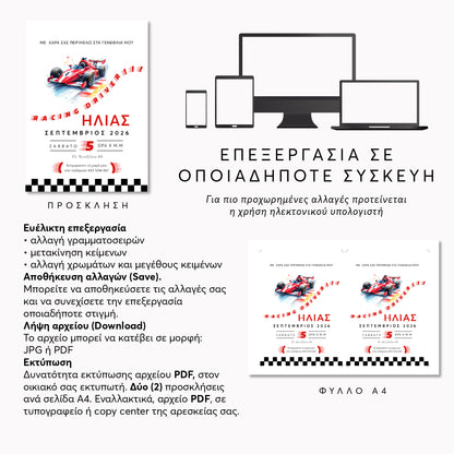 Ψηφιακό Προσκλητήριο Γενεθλίων - Formula