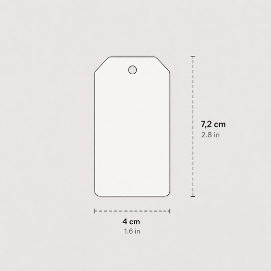 Χάρτινα Καρτελάκια για Συσκευασίες & Δώρα εκ. 7,2 × 4 εκ. | Pearl cream