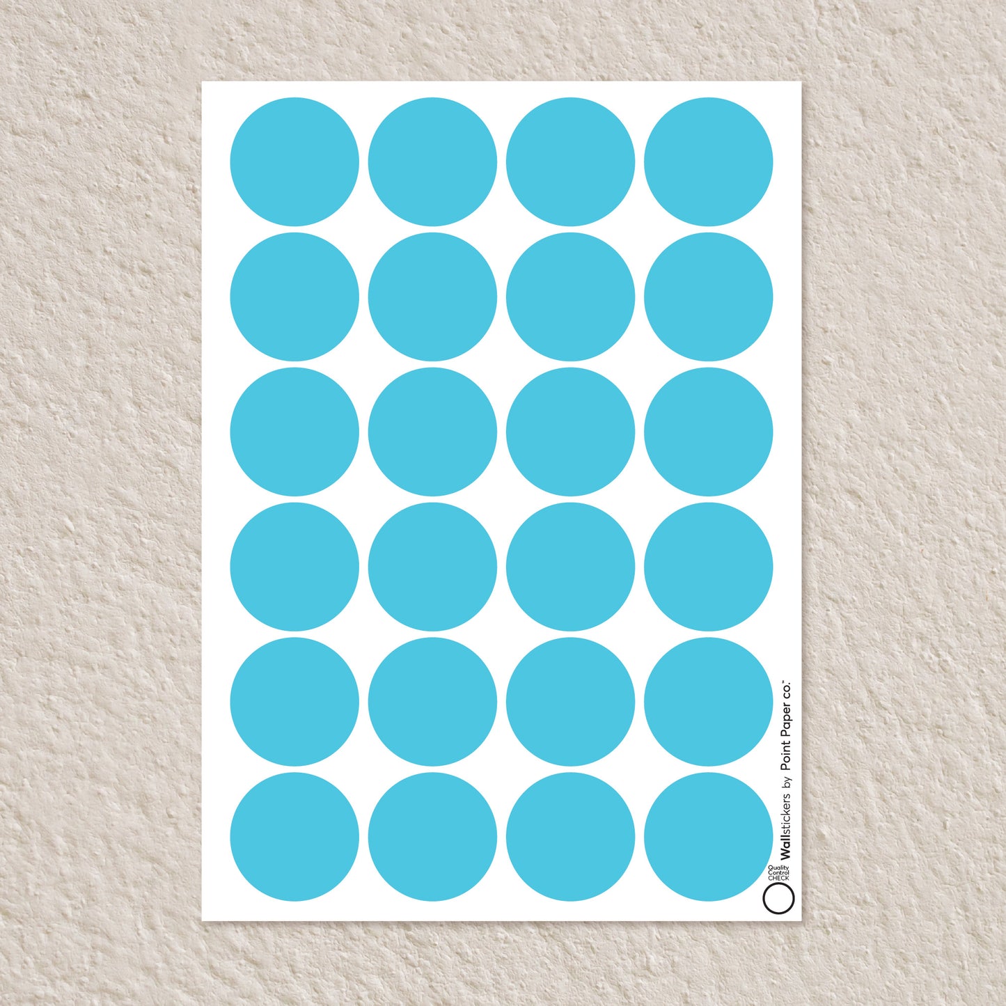 Αυτοκόλλητα Τοίχου για Παιδικό Δωμάτιο | Cyan Polka Dots
