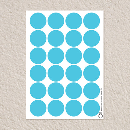 Αυτοκόλλητα Τοίχου για Παιδικό Δωμάτιο | Cyan Polka Dots
