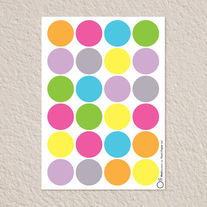 Αυτοκόλλητα Τοίχου για Παιδικό Δωμάτιο | Multicolour Polka Dots