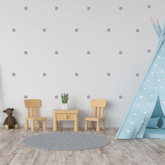 Αυτοκόλλητα Τοίχου για Παιδικό Δωμάτιο | Grey Polka Dots
