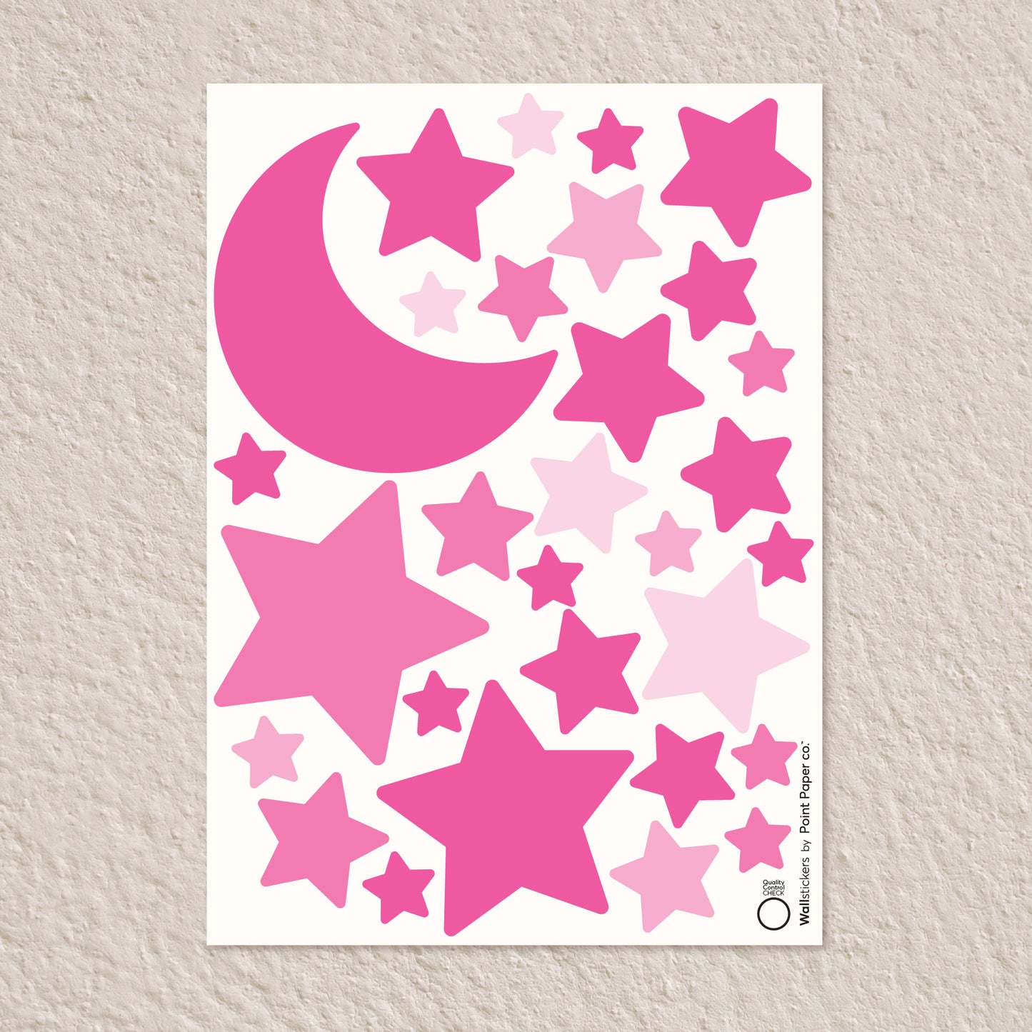 Αυτοκόλλητα Τοίχου για Παιδικό Δωμάτιο | Magenta Wishing Stars