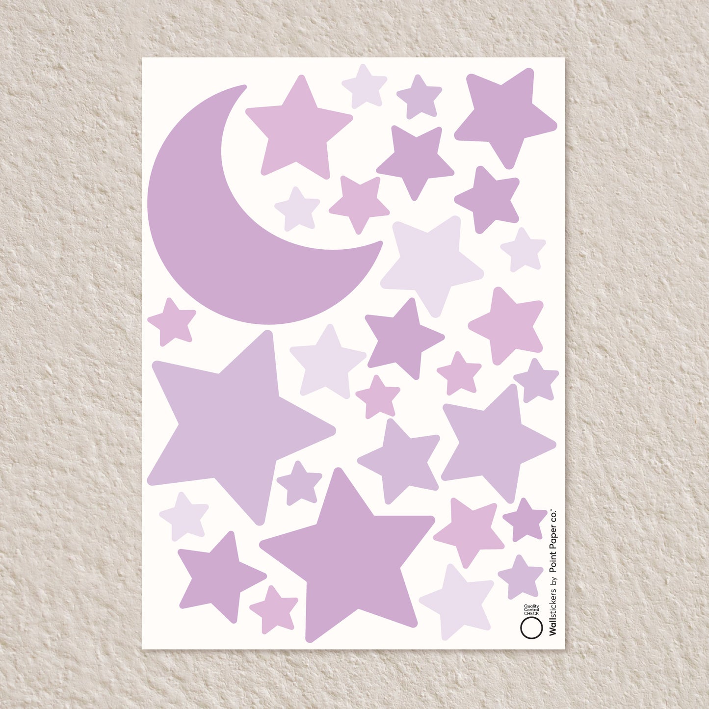 Αυτοκόλλητα Τοίχου για Παιδικό Δωμάτιο | Lilac Wishing Stars