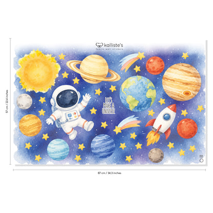 Let's Make A Universe Υφασμάτινα Αυτοκόλλητα Τοίχου για Παιδικό Δωμάτιο