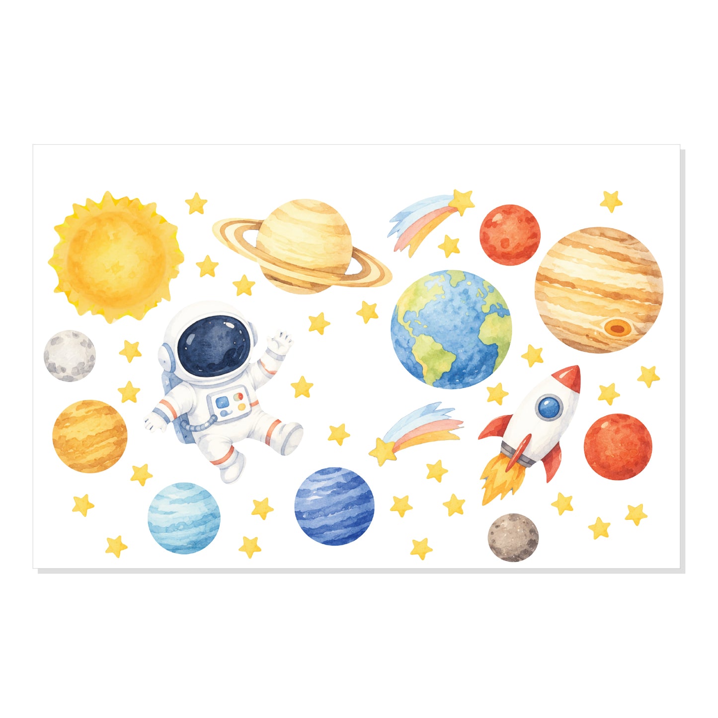 Let's Make A Universe Υφασμάτινα Αυτοκόλλητα Τοίχου για Παιδικό Δωμάτιο