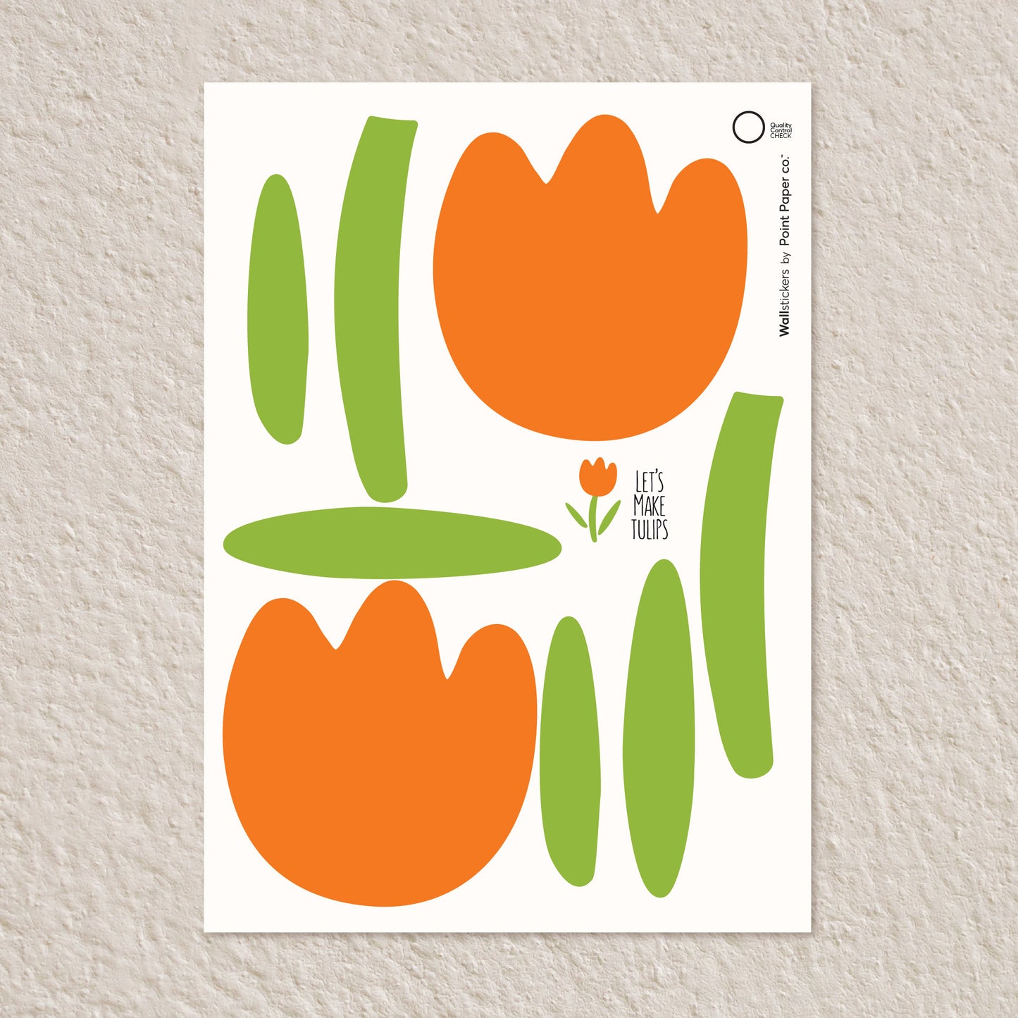 Αυτοκόλλητα Τοίχου για Παιδικό Δωμάτιο | Let's Make Orange Tulips