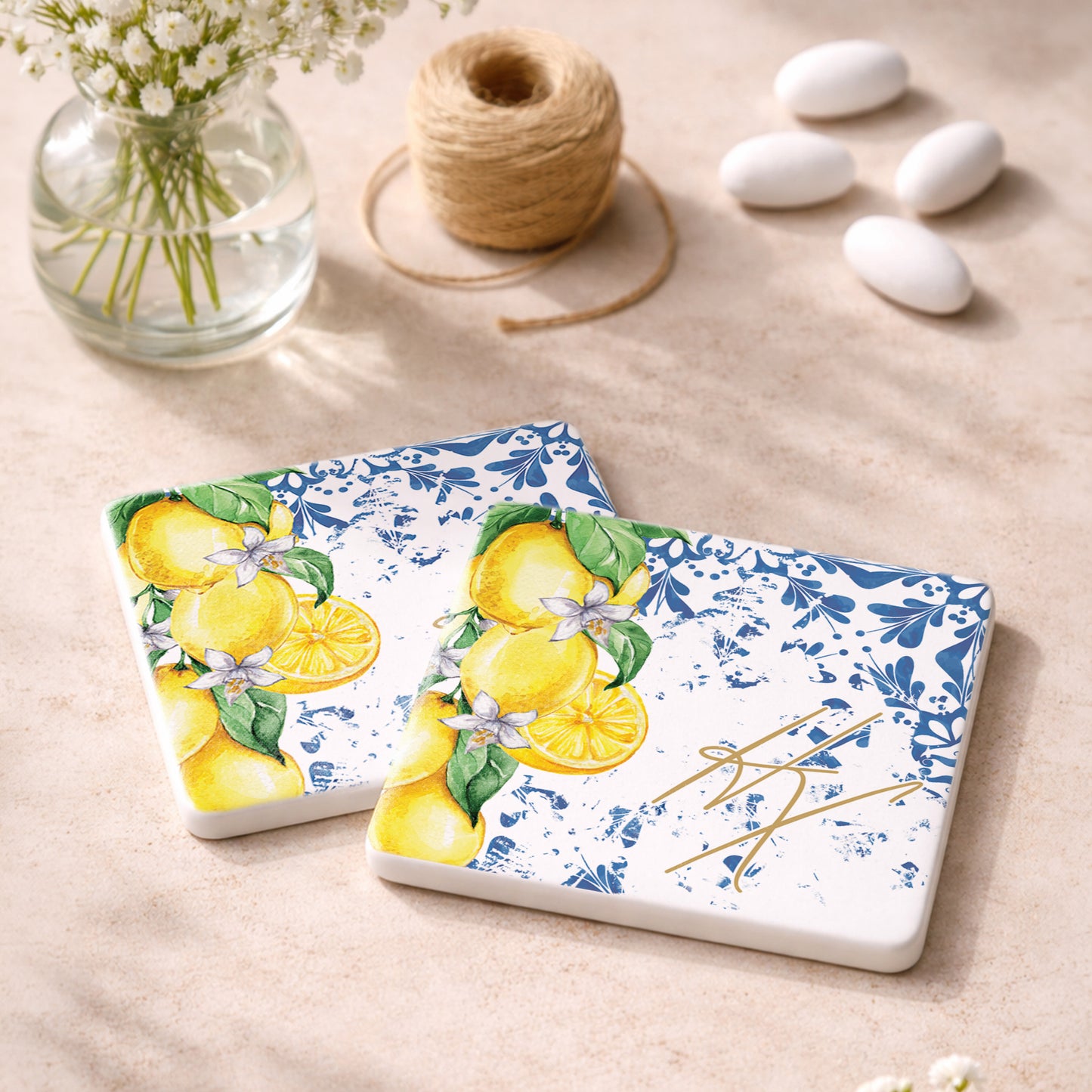 Μπομπονιέρα Γάμου πλακάκι | Mediterranean Lemons