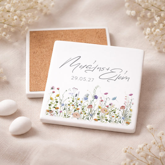 Μπομπονιέρα Γάμου Σουβέρ Coaster | Wild Flowers Field