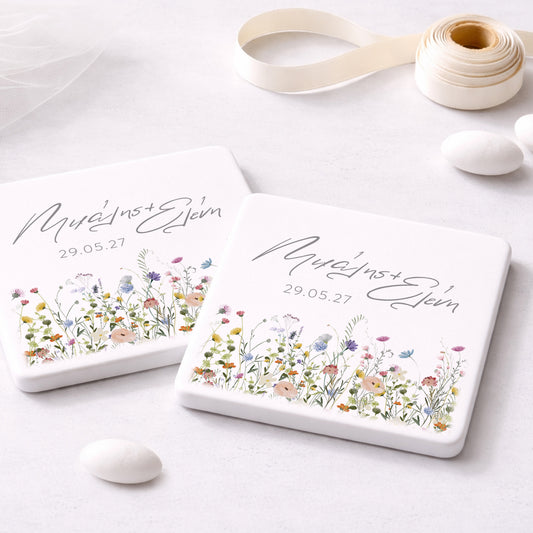 Μπομπονιέρα Γάμου Σουβέρ Coaster | Wild Flowers Field