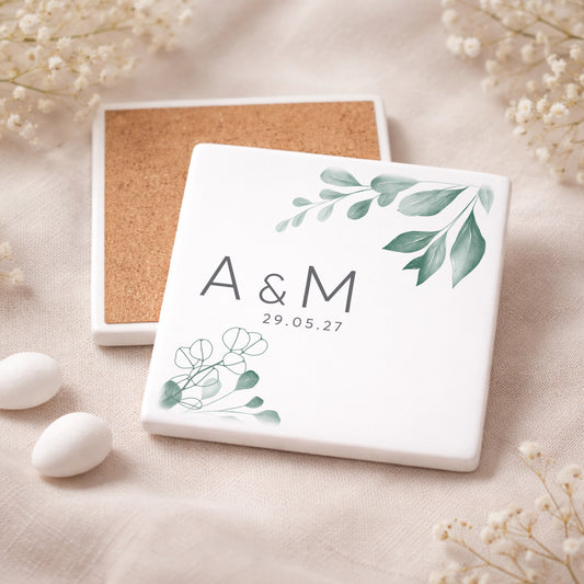 Μπομπονιέρα Γάμου Σουβέρ Coaster | Eucalyptus