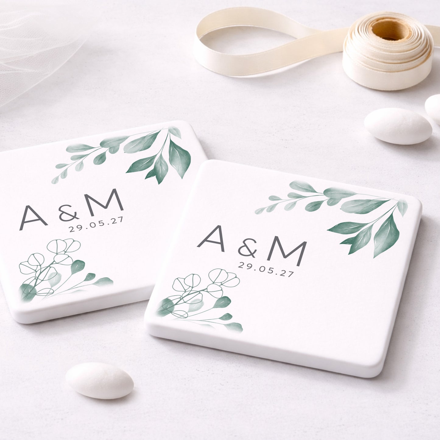 Μπομπονιέρα Γάμου Σουβέρ Coaster | Eucalyptus