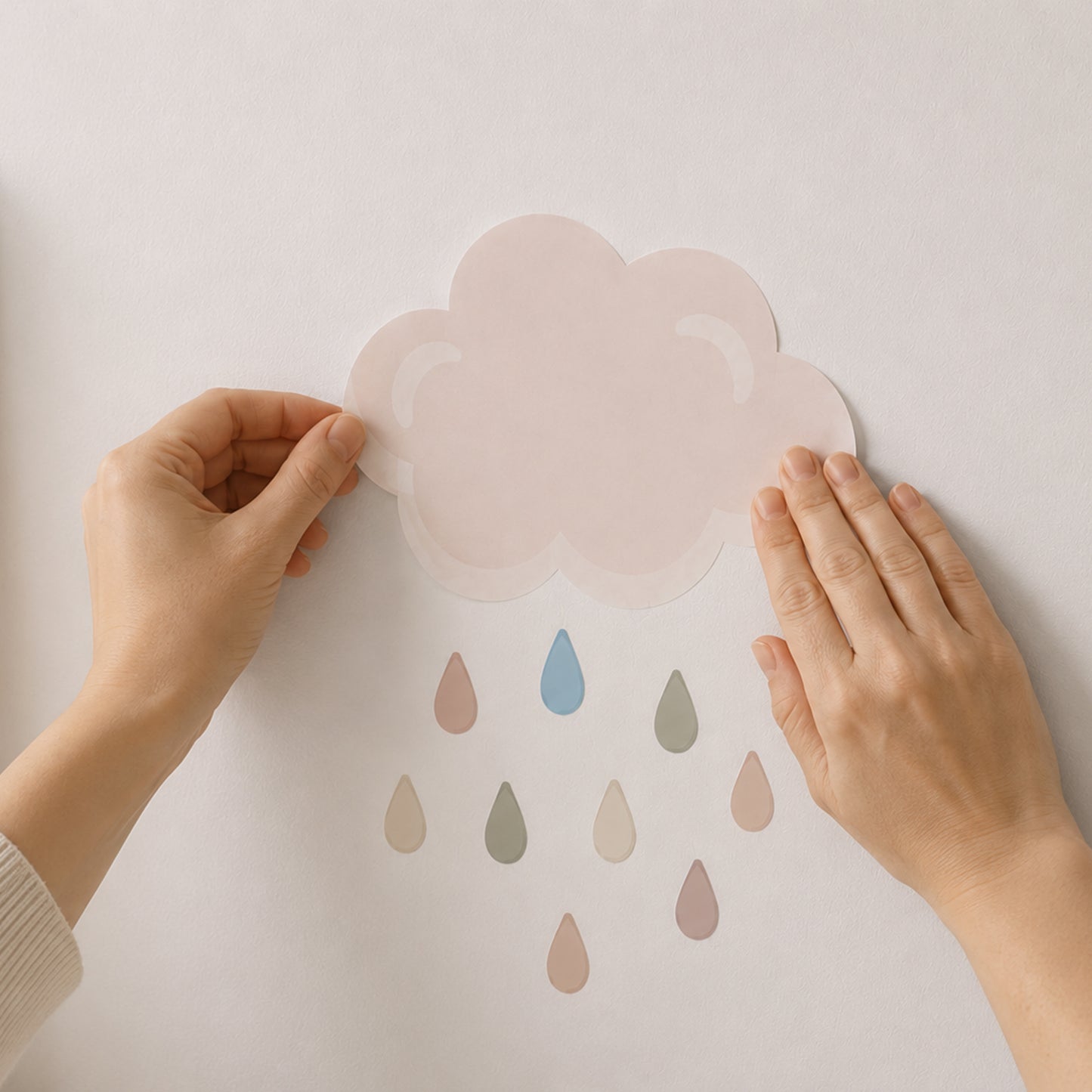 Let's Make Clouds Υφασμάτινα Αυτοκόλλητα Τοίχου για Παιδικό Δωμάτιο