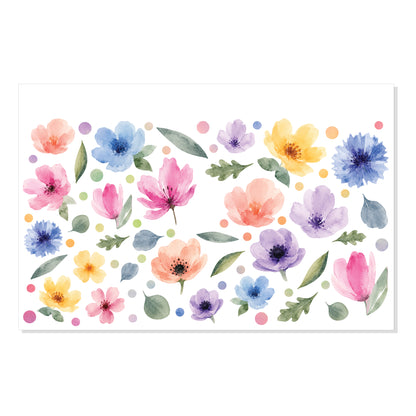 Let's Make A Blooming Dream Υφασμάτινα Αυτοκόλλητα Τοίχου για Παιδικό Δωμάτιο